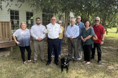 Police Dog Bella Demonstrates Drug Find with Odenville Police Chief Glenn Walton at Greater Odenville Chamber of Commerce September Meeting